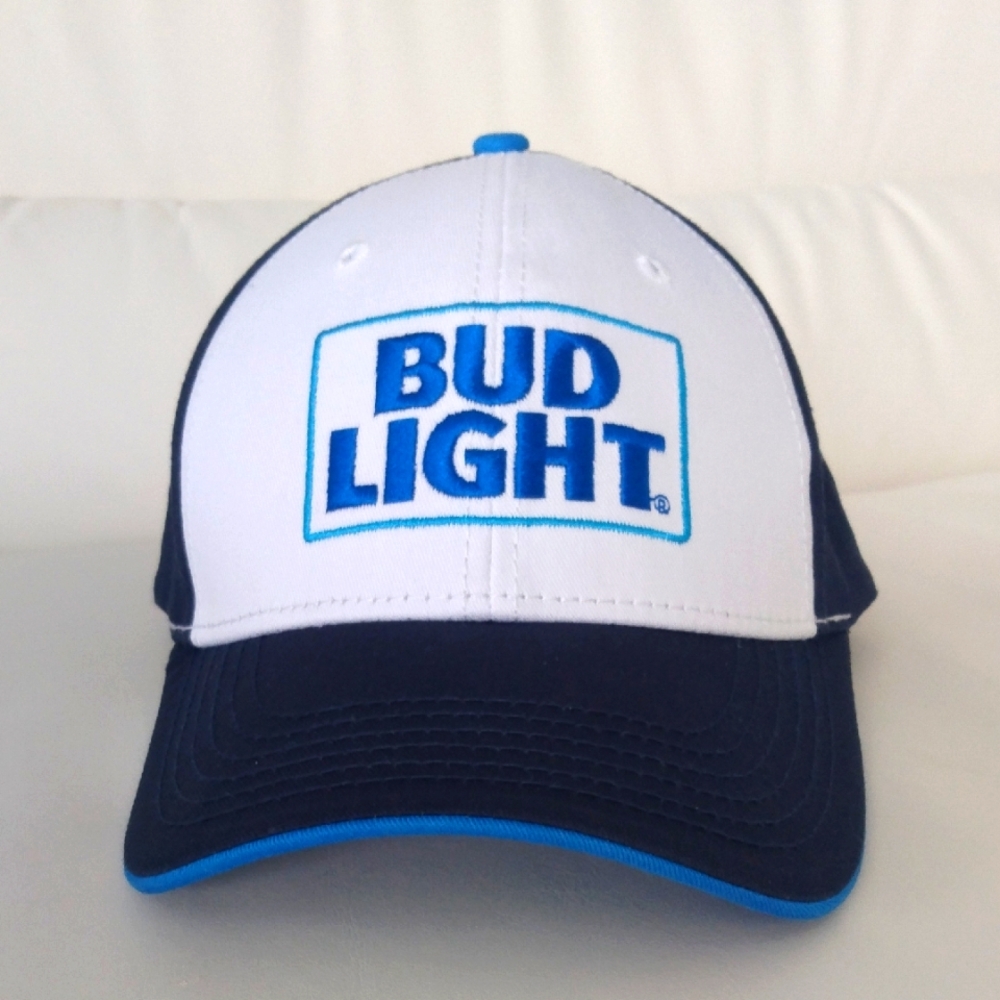 Bud Light White and Blue hat